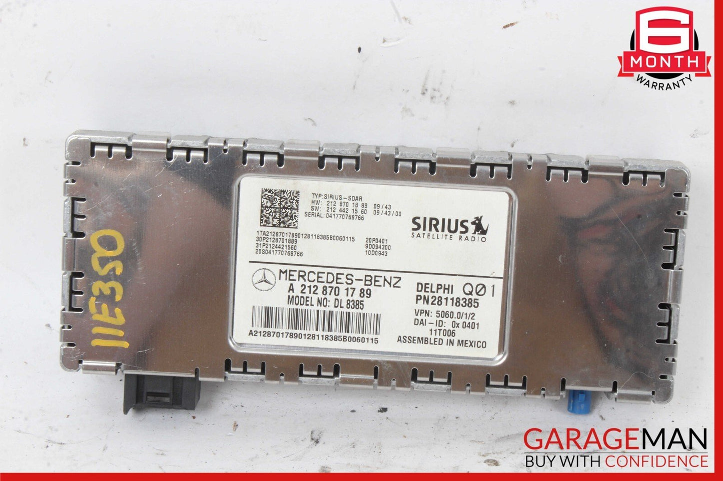 08-14 Mercedes W212 E350 C300 Sirius Satellite Radio Receiver 2128701789 OEM