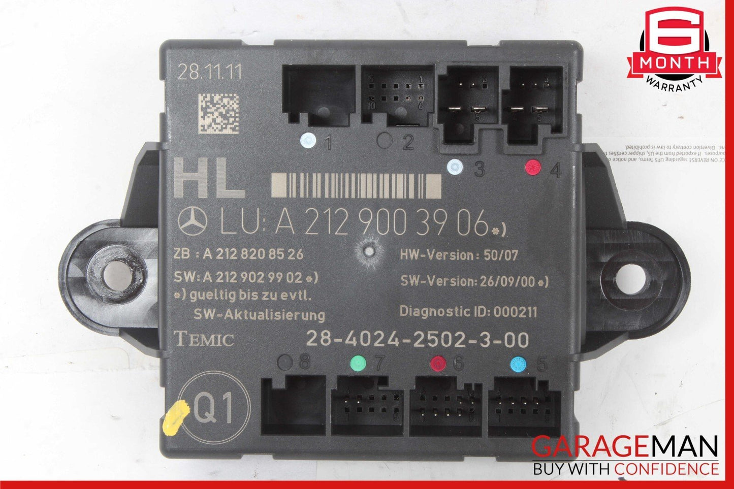 08-18 Mercedes W204 C250 CLS550 Rear Left Side Door Control Module OEM