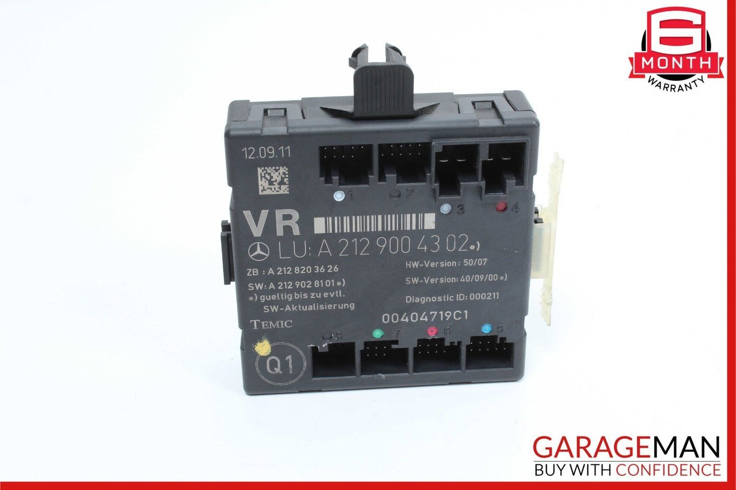 08-18 Mercedes C250 E350 CLS550 Front Right Side Door Control Module Unit