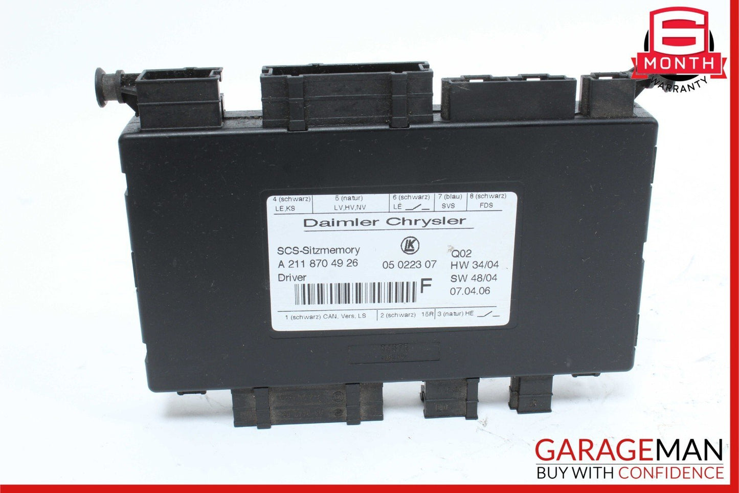 03-12 Mercedes GL450 CLS550 E350 ML450 Front Left Under Seat Control Module Unit