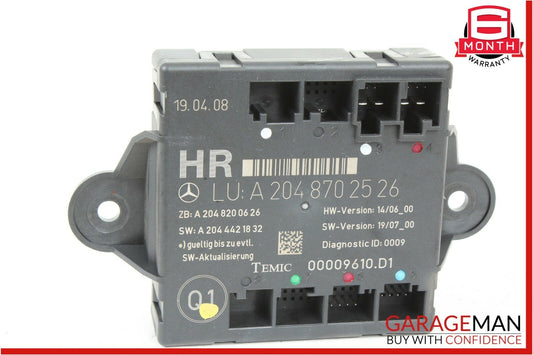 08-14 Mercedes W204 C350 Rear Right Side Door Control Module 2048702526 OEM