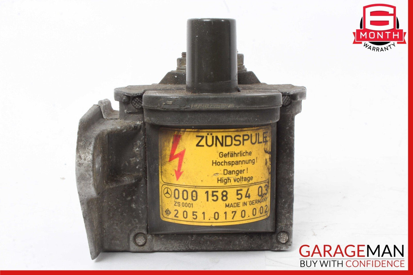 86-93 Mercedes W124 300TE 500SL 300SEL Ignition Coil w/ Cover 0001585403 OEM