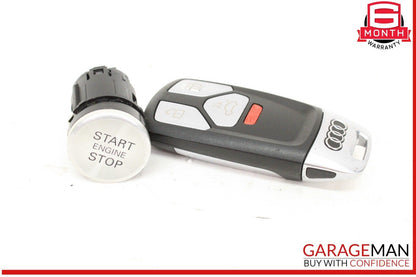11-18 Audi A8 Engine Ignition Start Stop Switch Button w/ Key Fob 4H1905217A OEM