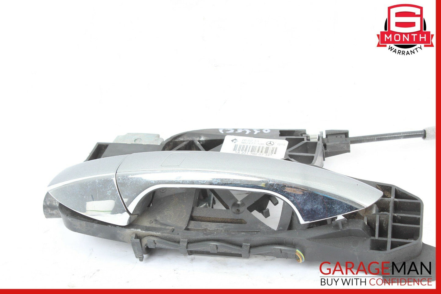 07-13 Mercedes W221 S550 Rear Left Side Exterior Door Handle Keyless Go Silver