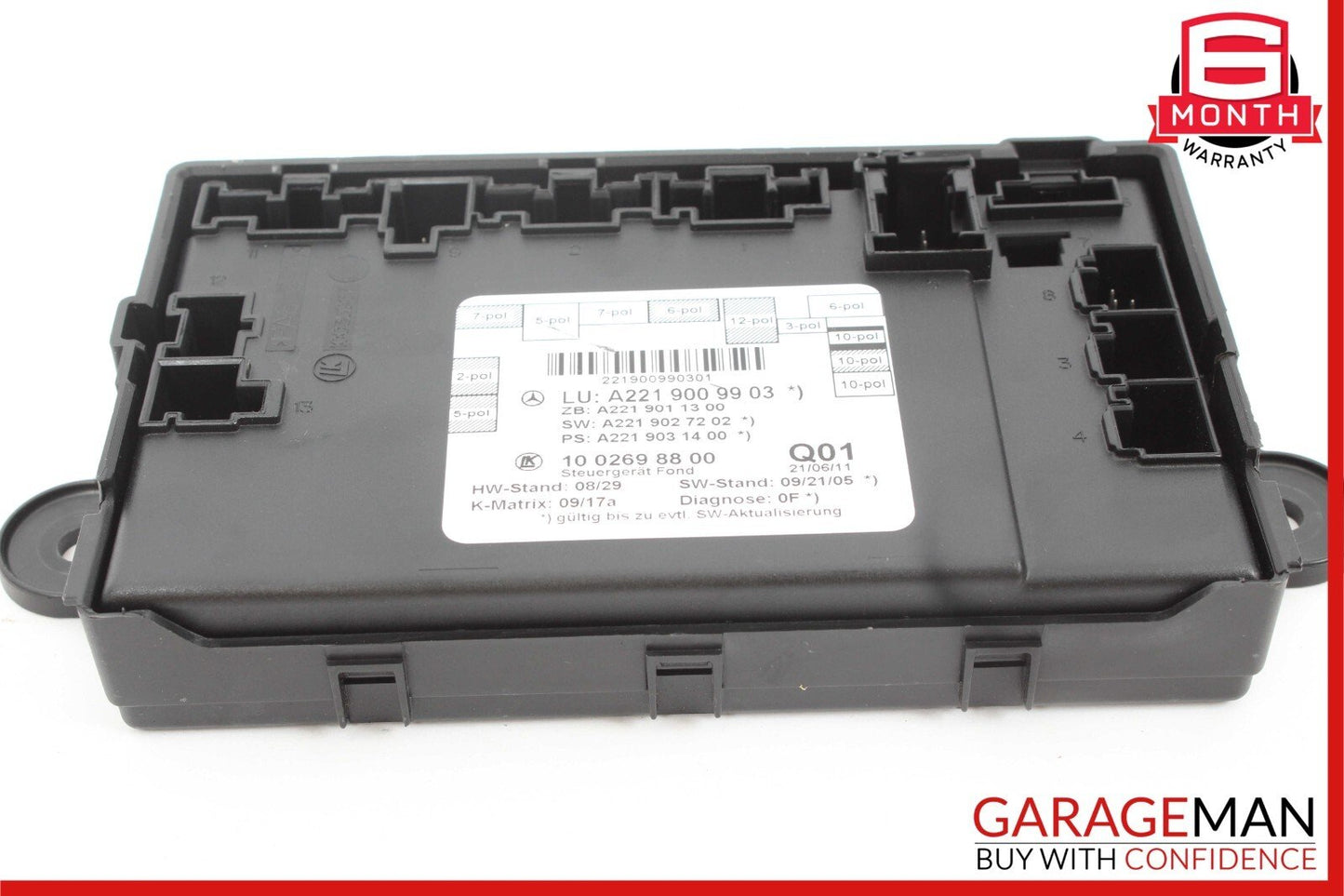 07-13 Mercedes W221 S500 S550 Rear Left or Right Side Door Control Module Unit