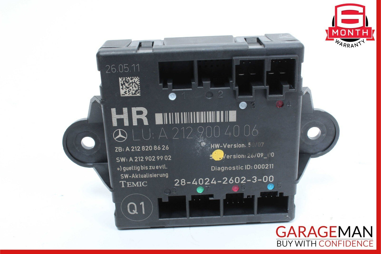 08-18 Mercedes E550 C350 Rear Right Passenger Side Door Control Module Unit