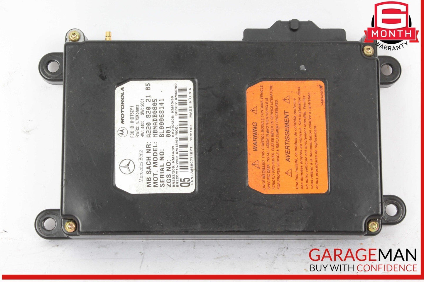 00-06 Mercedes R230 SL500 ML320 ML500 E55 AMG Voice Command Control Module Unit