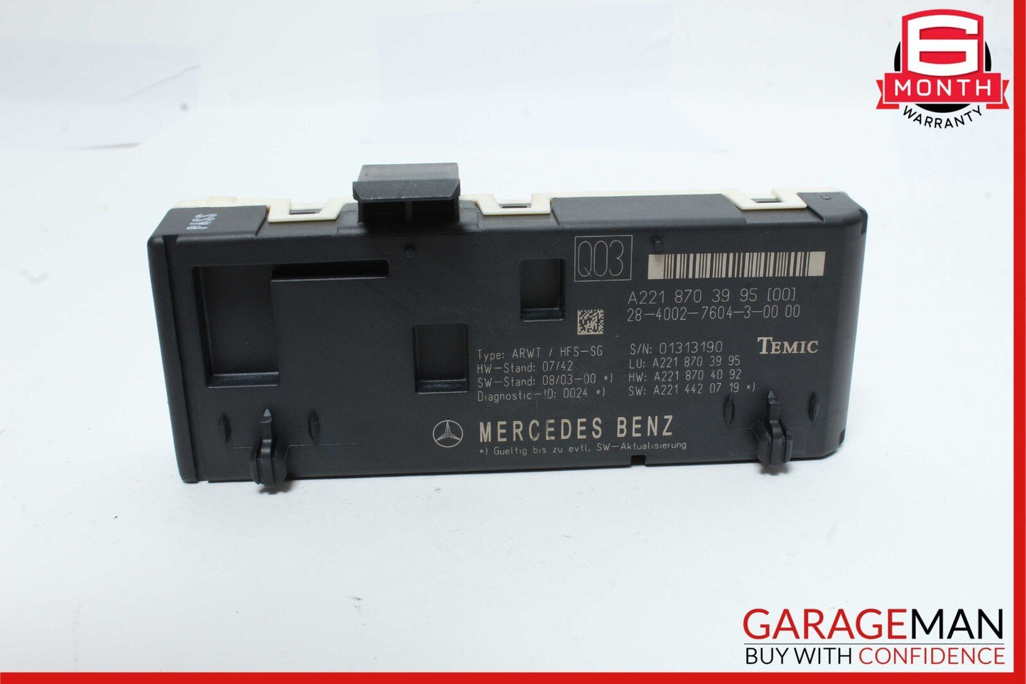 07-14 Mercedes CL600 S63 S550 CL550 Trunk Release Remote Open Close Module Unit