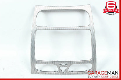 01-04 Mercedes W203 C230 Coupe Center Dash Radio Bezel Trim Panel Carbon Fiber