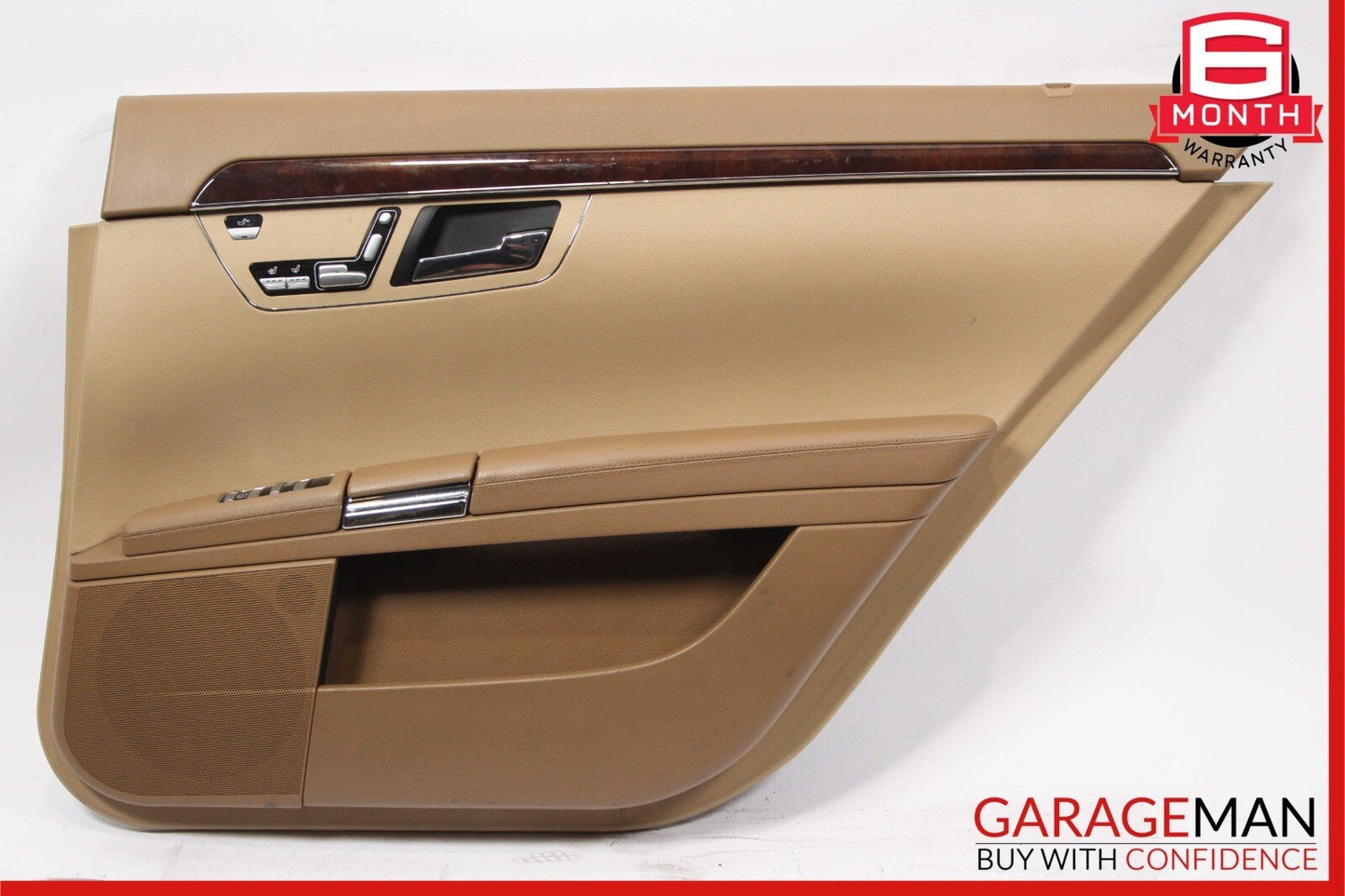 07-09 Mercedes W221 S550 Rear Right Interior Door Panel Trim Cover Assy Brown