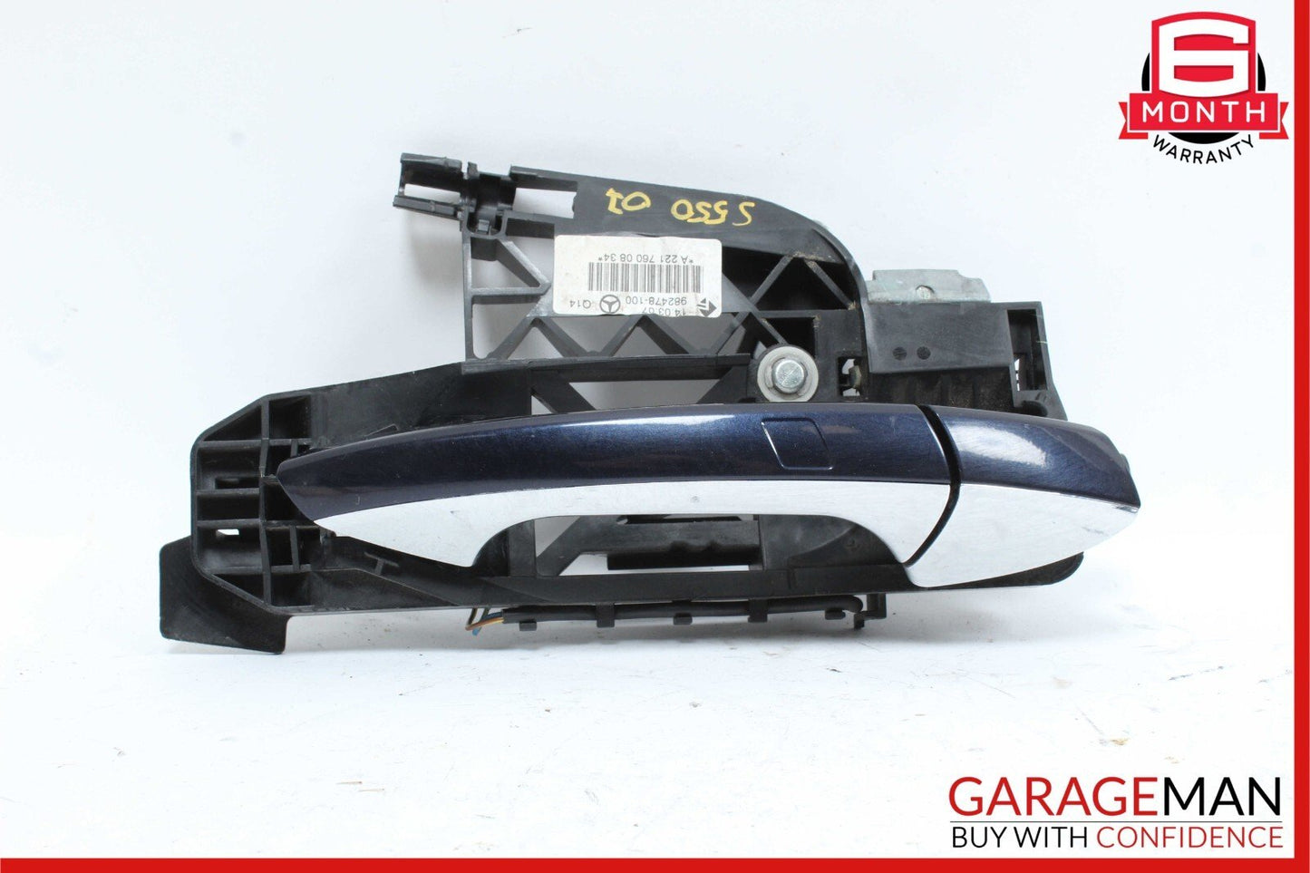 07-13 Mercedes W221 S400 S550 Rear Right Exterior Door Handle Keyless Go Blue