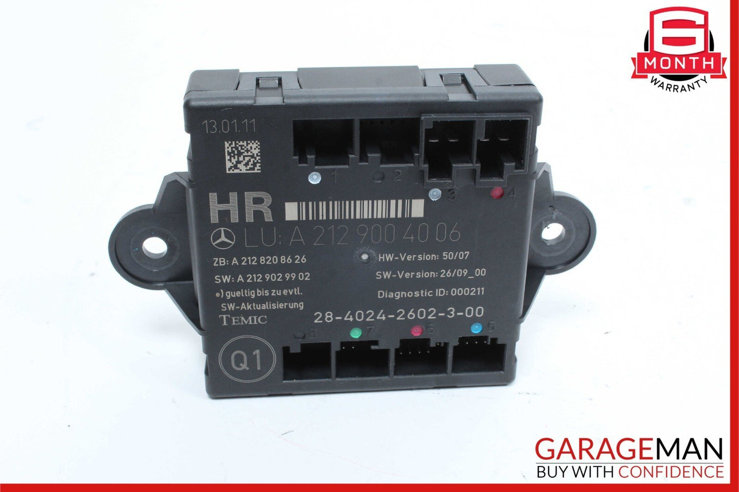 08-18 Mercedes W204 C300 GLK350 E350 Rear Right Side Door Control Module Unit