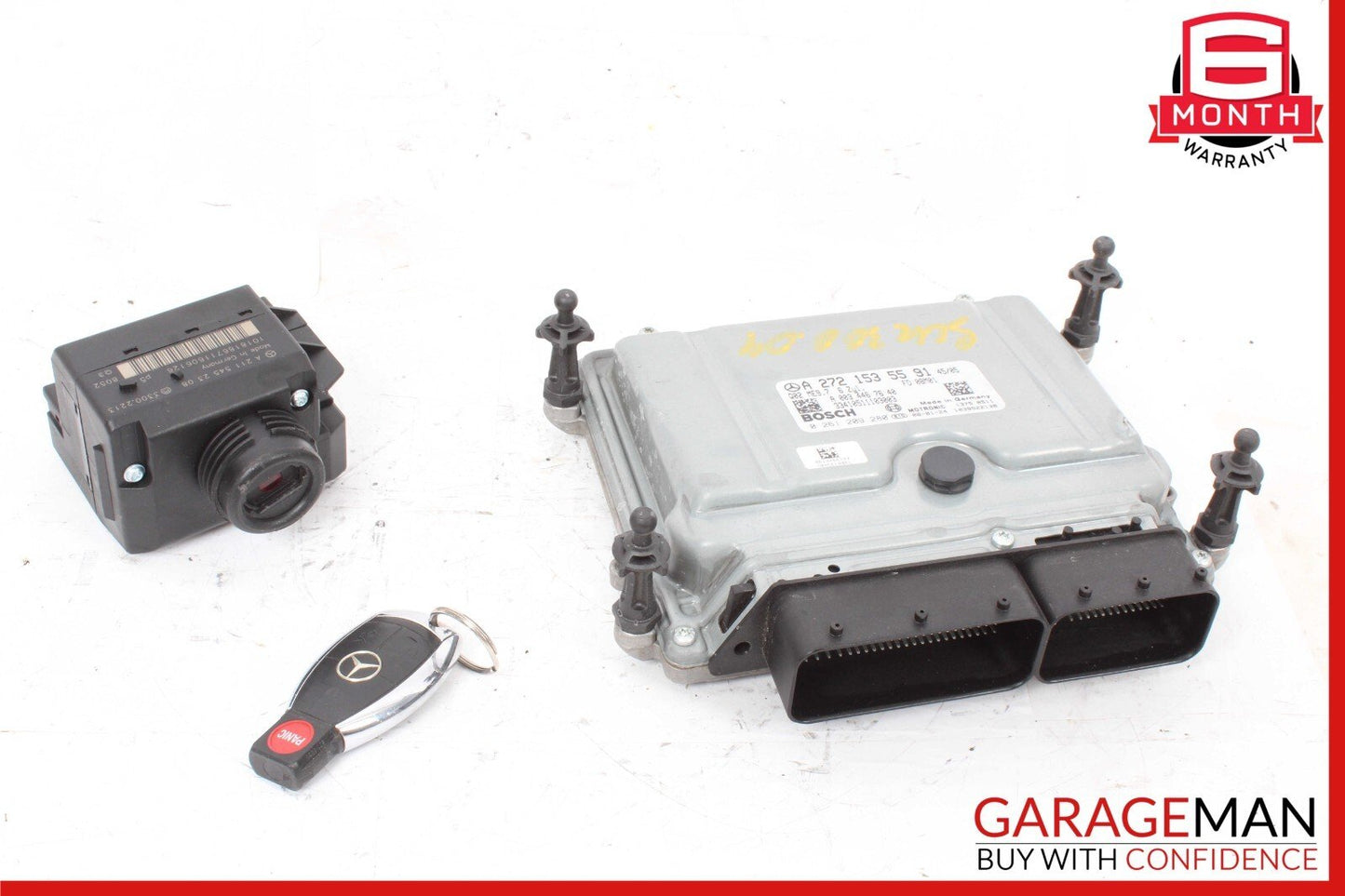 06-11 Mercedes R171 SLK280 SLK300 ECM ECU Engine Ignition Switch Control Set OEM
