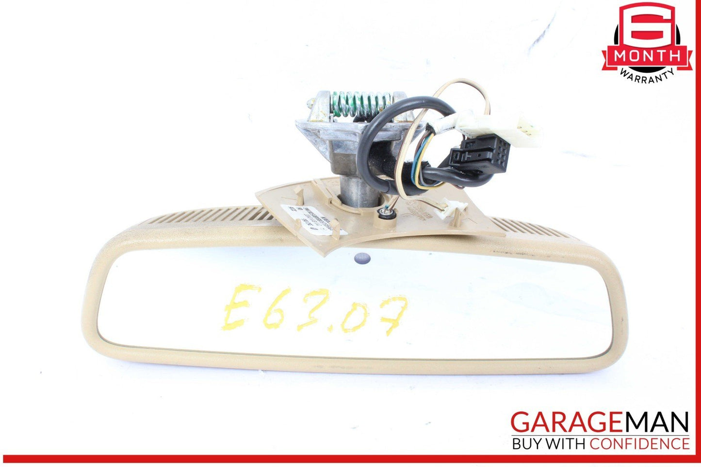 07-09 Mercedes W211 E63 AMG E350 Interior Top Upper Rear View Mirror Brown OEM