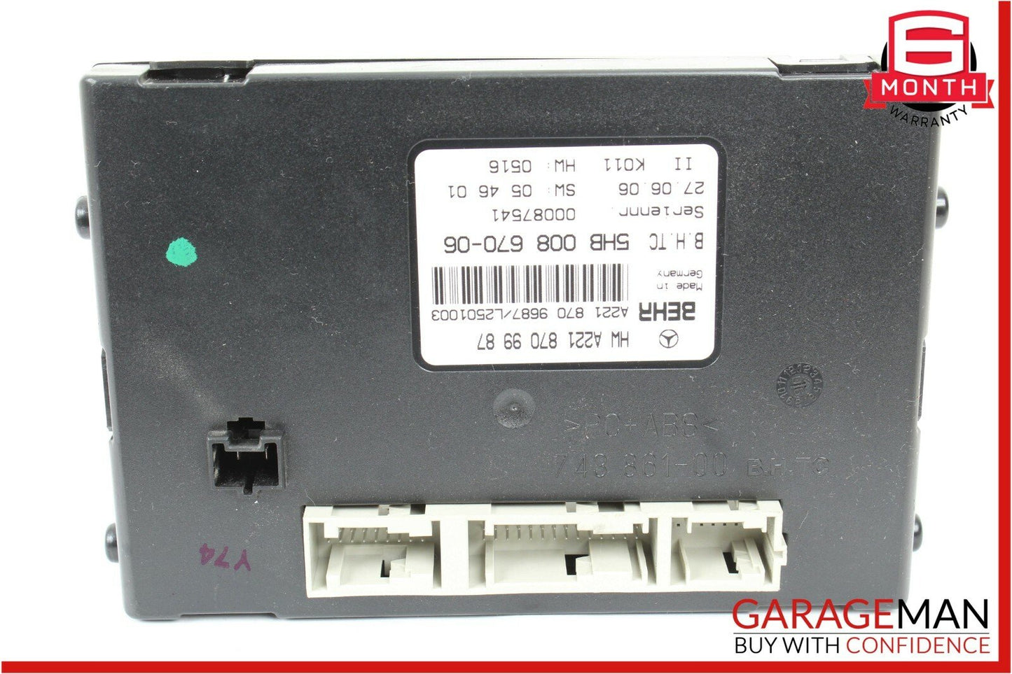 07-14 Mercedes W221 S550 CL550 AC A/C Heater Blower Motor Control Module Unit