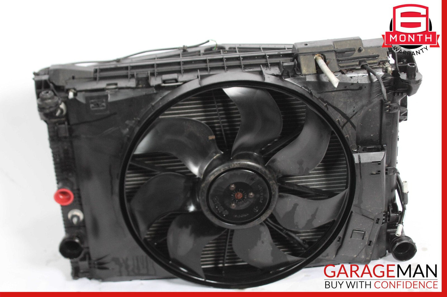 08-15 Mercedes W204 C300 Engine Water Cooling A/C Condenser Radiator w/ Fan OEM