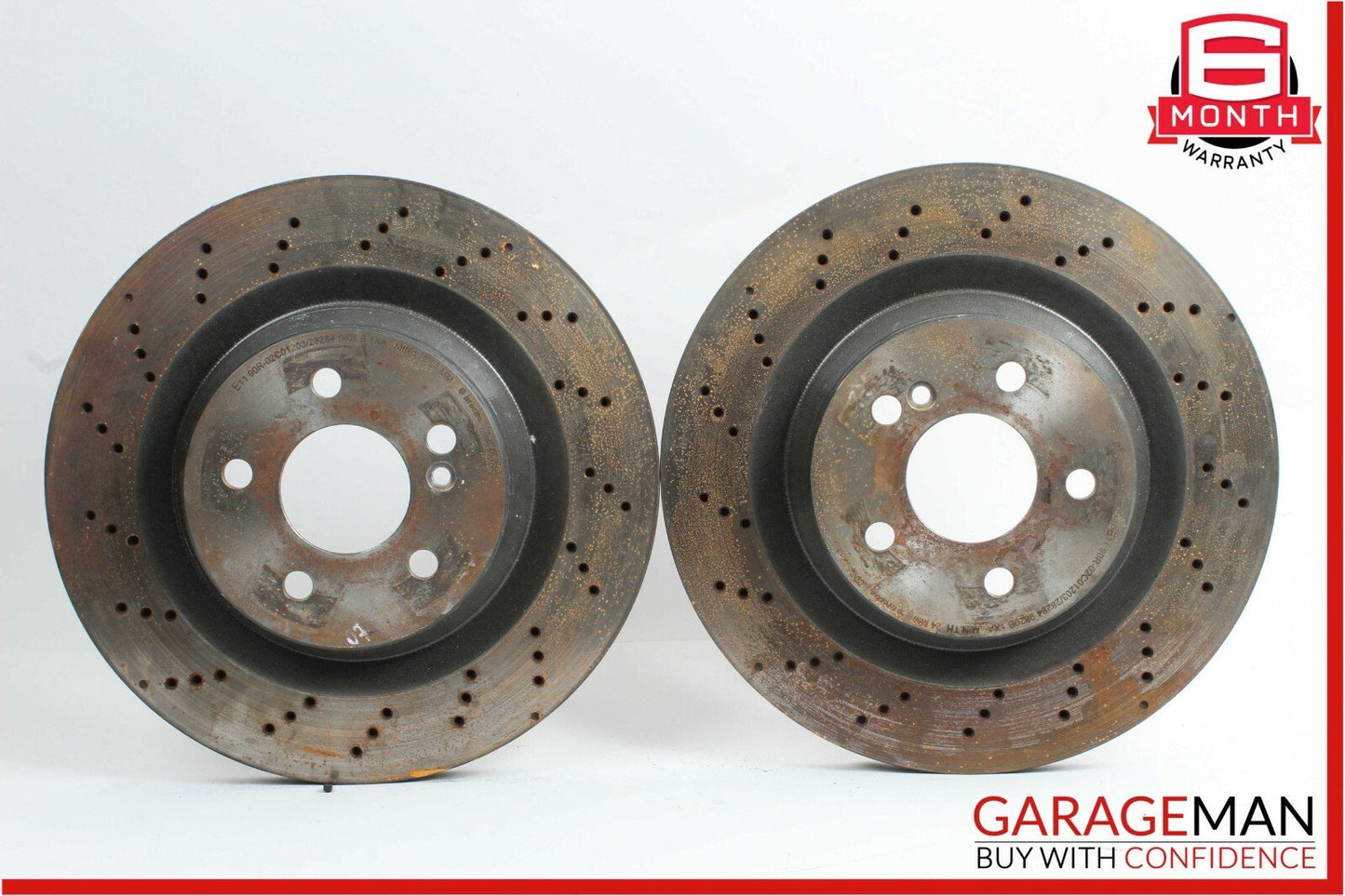 03-09 Mercedes W211 E350 AWD Brembo Rear Right & Left Side Brake Rotor Disc Set