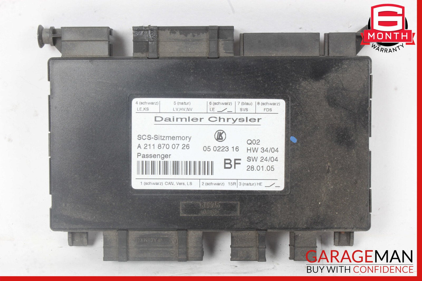 03-11 Mercedes SLK350 E63 AMG Front Right Side Under Seat Controller Module OEM