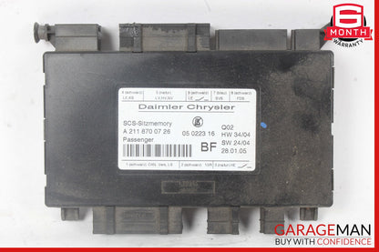 03-11 Mercedes SLK350 E63 AMG Front Right Side Under Seat Controller Module OEM