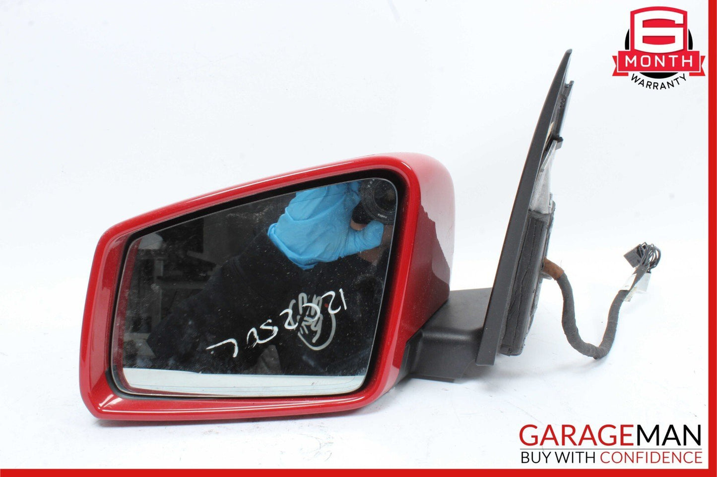 12-14 Mercedes W204 C250 C300 C350 Front Left Side Mirror Door Rear View Red OEM