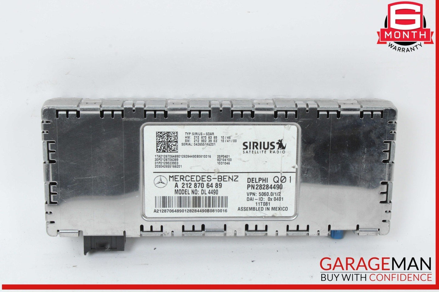 12-14 Mercedes W204 C250 GLK350 Sirius Satellite Radio Receiver 2128706489 OEM