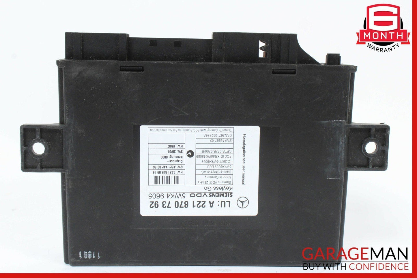 07-13 Mercedes W216 CL550 S63 AMG Door Keyless Go Entry Control Module Unit OEM