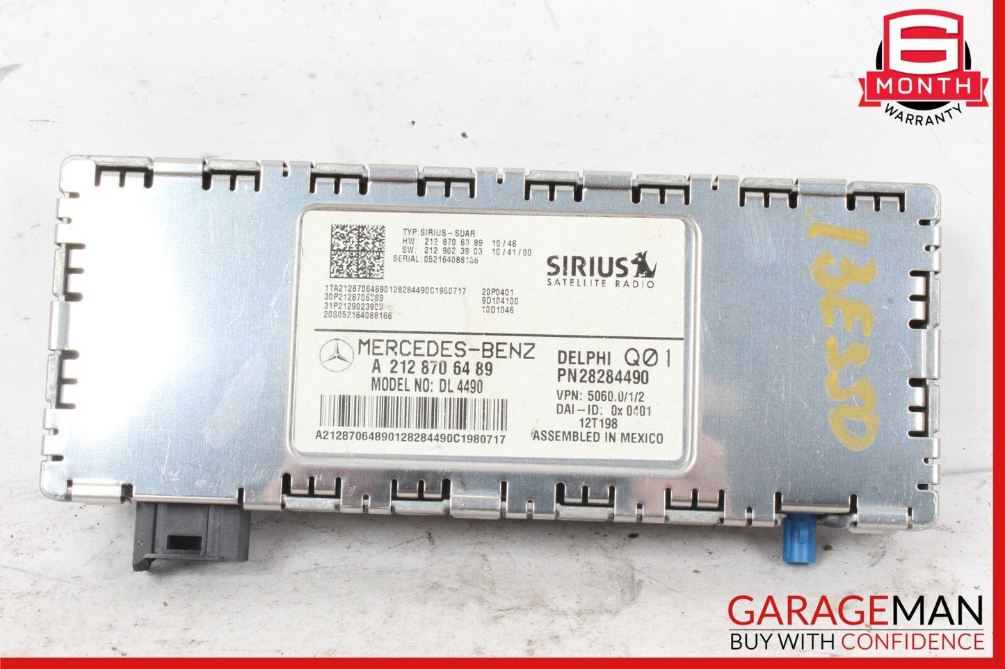 10-17 Mercedes W212 E350 SLK250 C250 Sirius Satellite Radio Receiver DL4490
