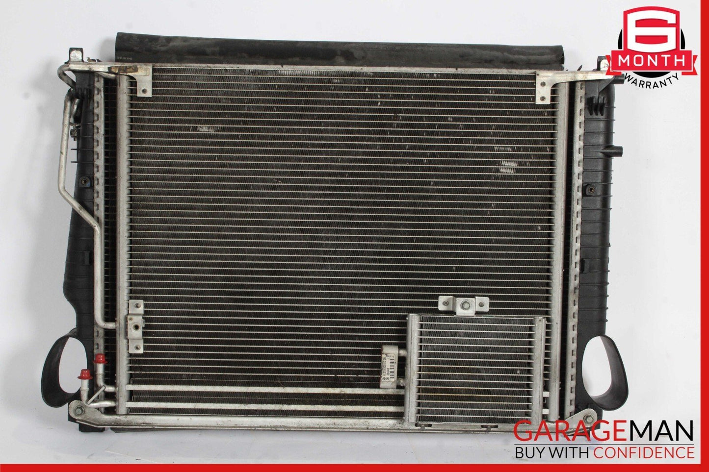 03-08 Mercedes R230 SL500 Engine Motor Radiator A/C AC Condenser Oil Cooler Assy