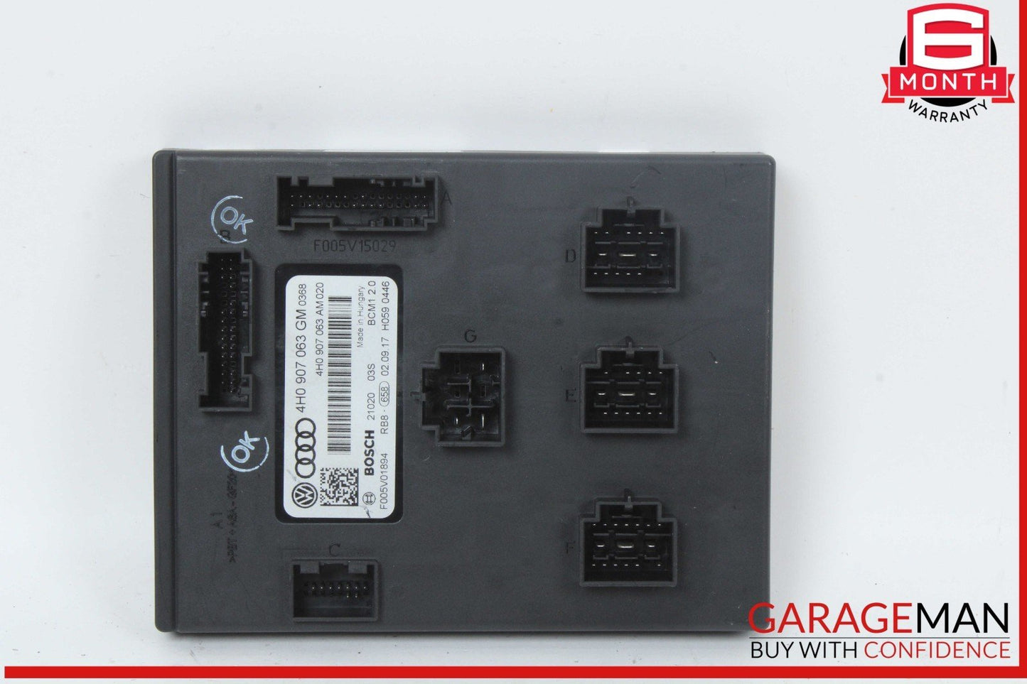 12-18 Audi S6 A7 A6 On Board Supply Body Control Module Unit 4H0907063CG OEM