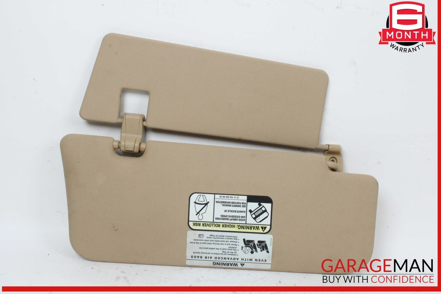 06-12 Mercedes X164 GL450 Front Left Side Sun Visor Sunvisor Shade Beige OEM
