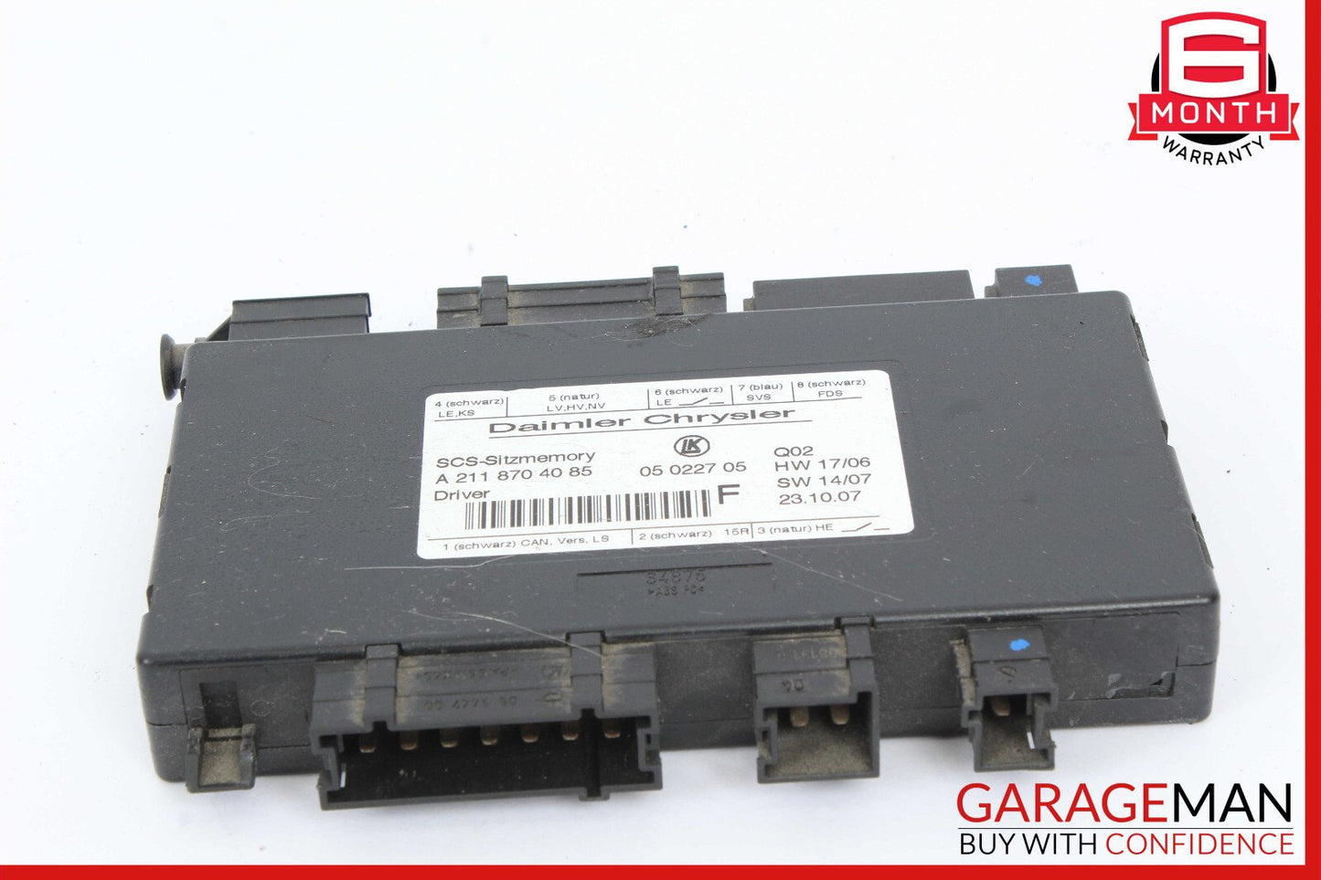 03-12 Mercedes X164 GL450 ML63 R350 SLK350 Seat Control Module Left Side OEM