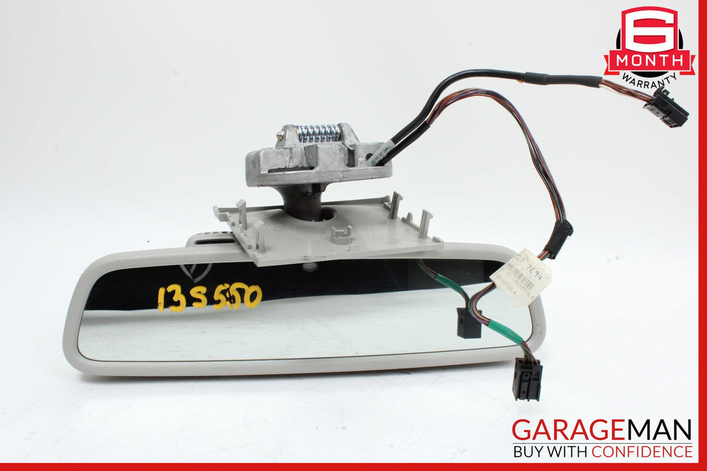 10-13 Mercedes W221 S550 S65 AMG Interior Top Upper Rear View Mirror Gray OEM