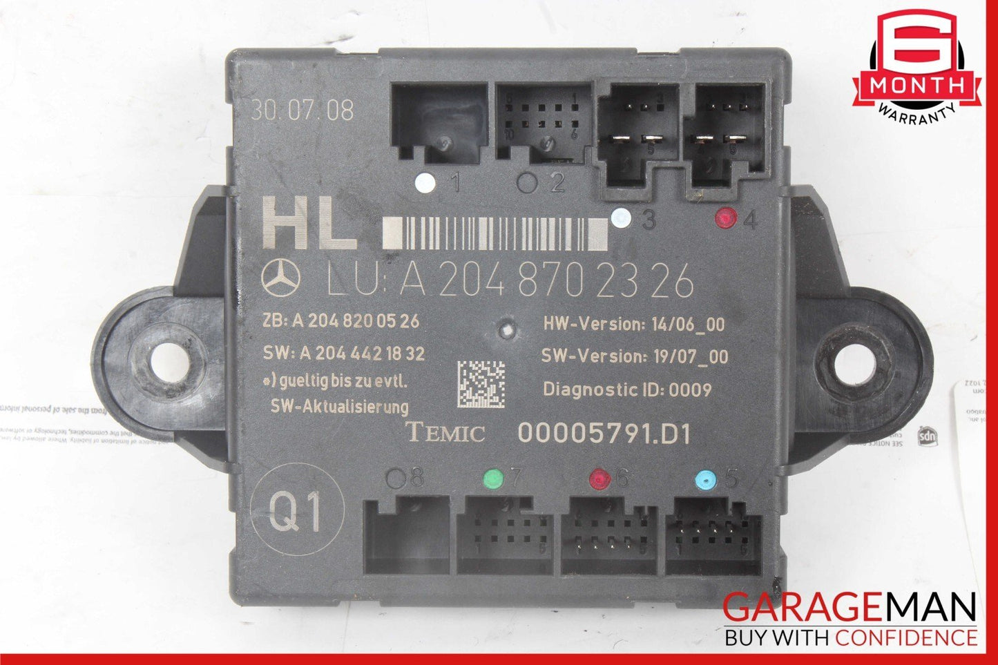 08-18 Mercedes W204 C63 AMG CLS550 GLK350 Rear Left Side Door Control Module OEM