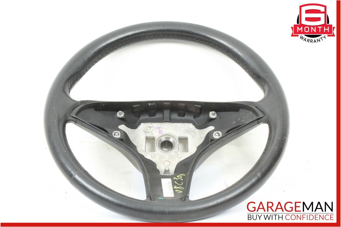 08-11 Mercedes W204 C250 C300 Driver 3 Spoke Steering Wheel Black Leather OEM