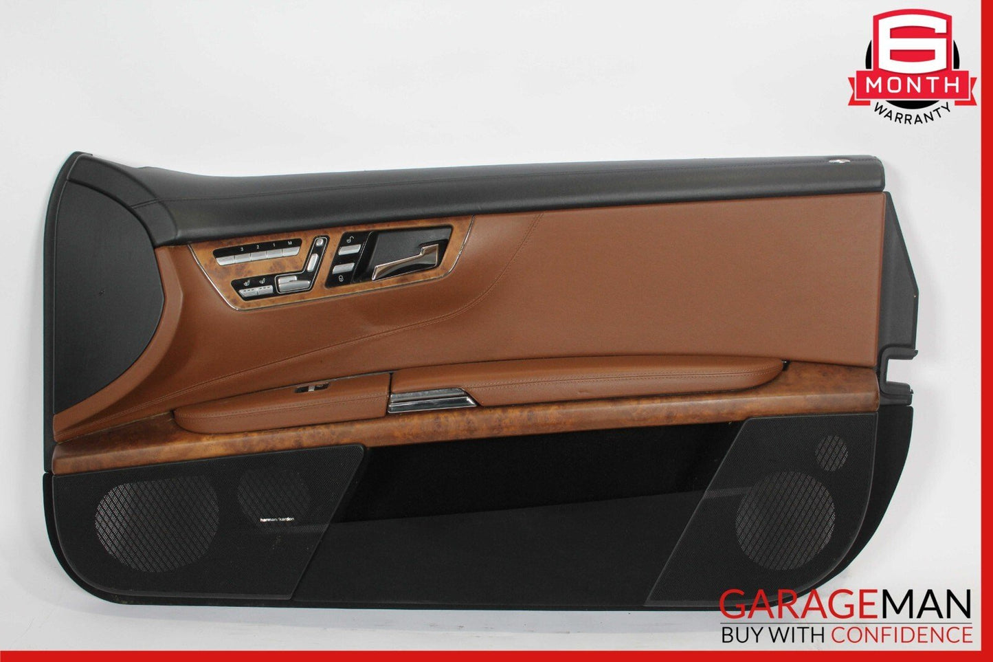 08-14 Mercedes W216 CL63 AMG Front Right Side Interior Door Panel Assy Brown