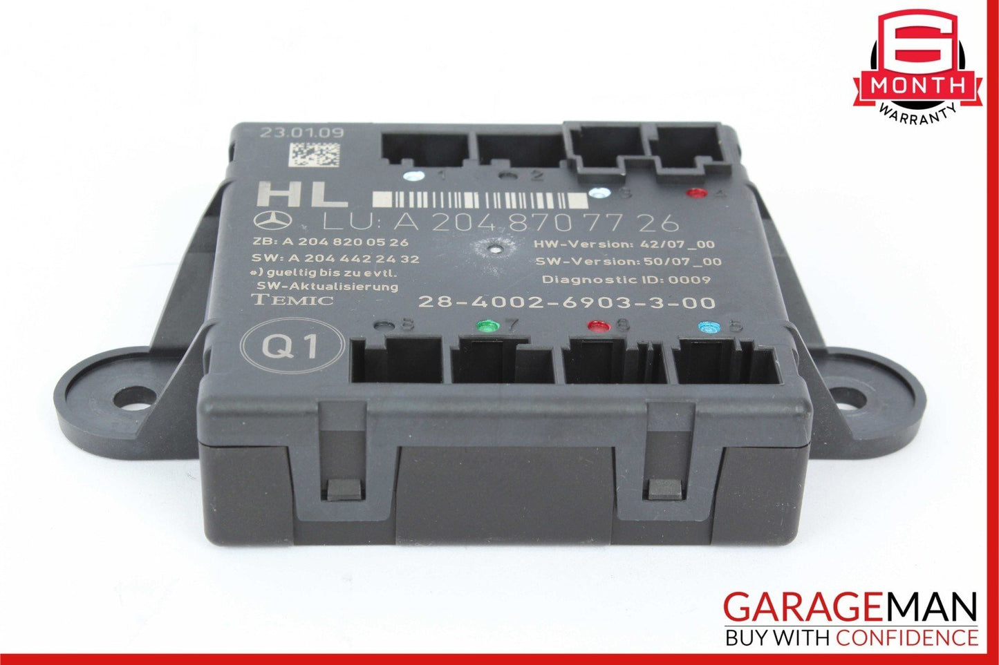 08-18 Mercedes W204 C300 CLS550 GLK350 Rear Left Side Door Control Module Unit