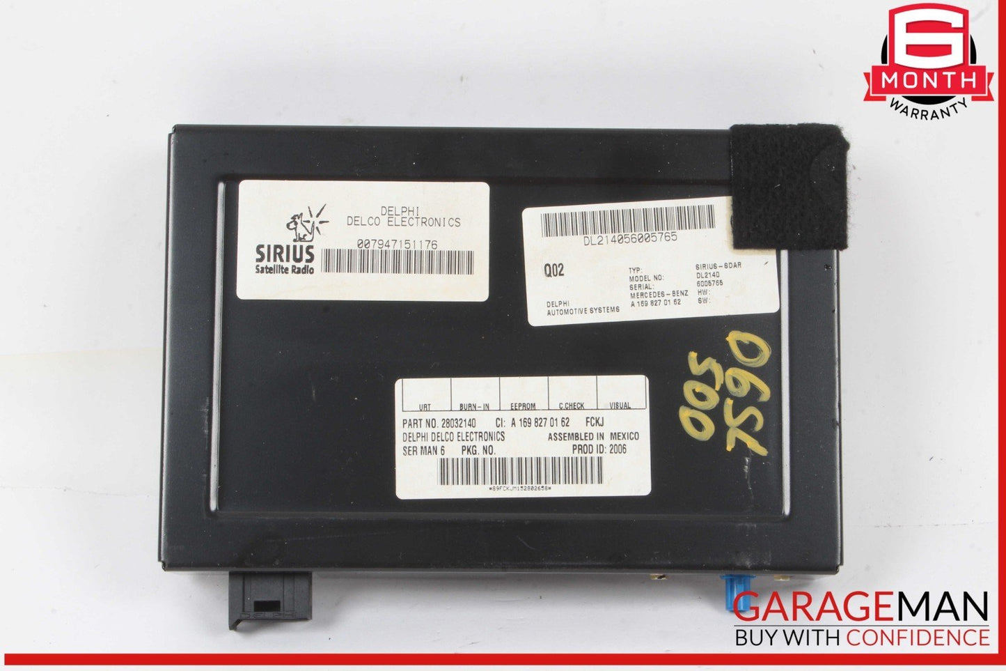 03-09 Mercedes R230 SL500 E350 Sirius Satellite Radio Receiver 1698270162 OEM