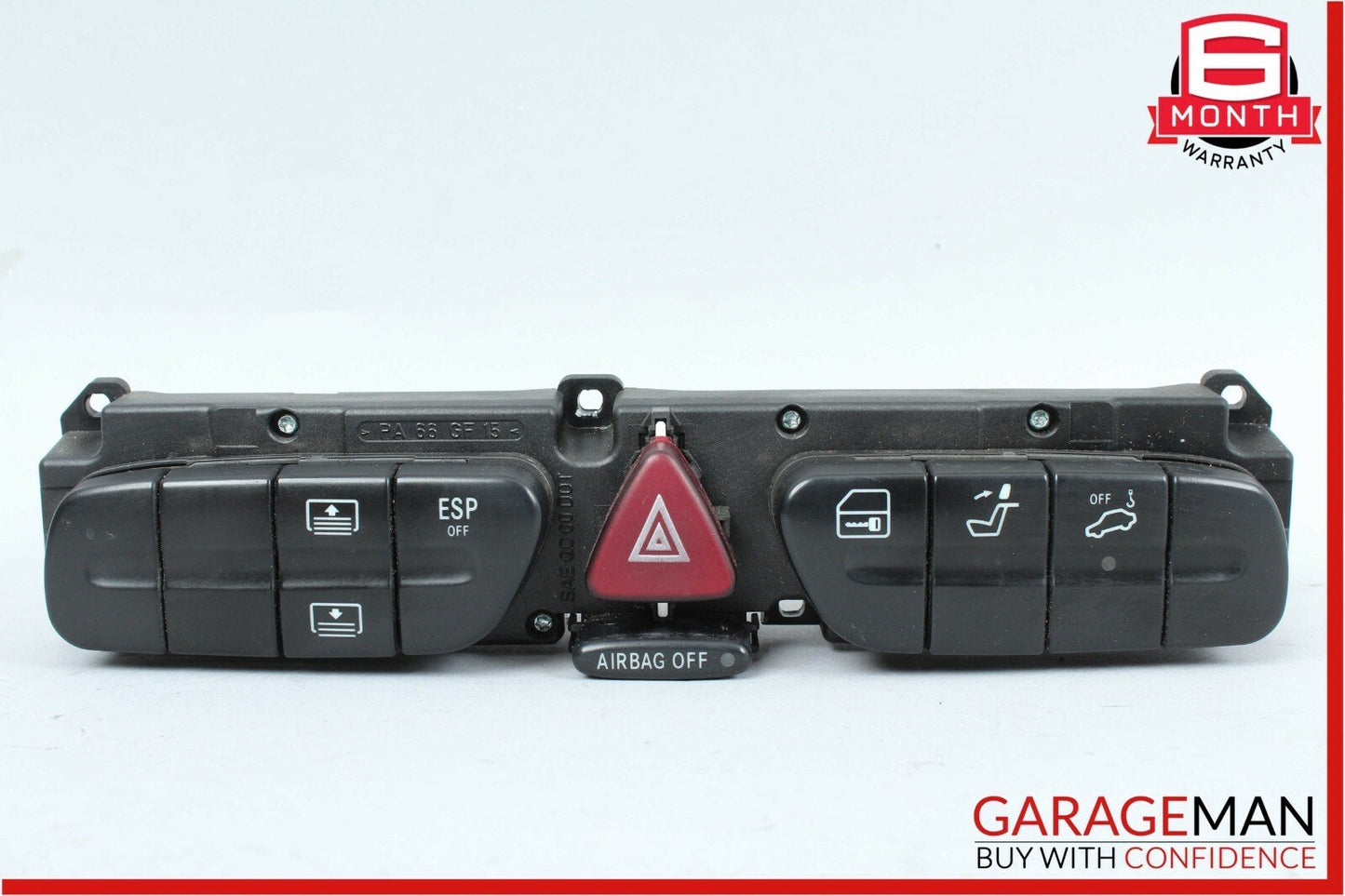 01-04 Mercedes W209 CLK500 C240 Hazard Light Control Switch 2038216279 OEM