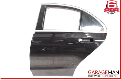 15-21 Mercedes W205 C300 C400 Sedan Rear Left Side Exterior Door Shell Black OEM