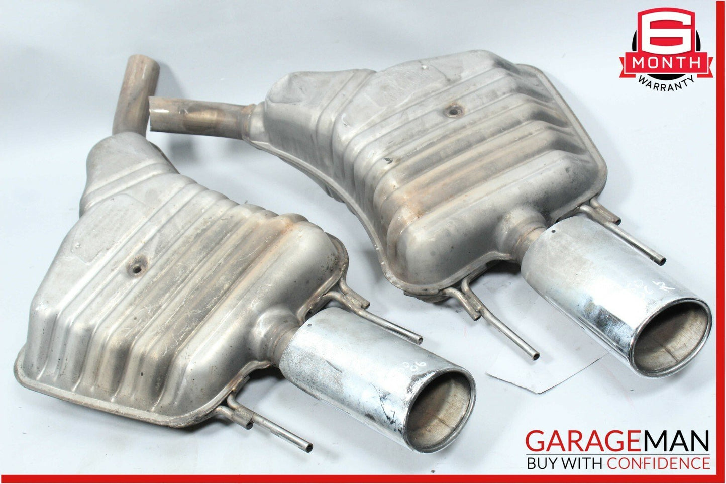 07-09 Mercedes W221 S450 S550 S600 AMG Sport Rear Exhaust Muffler Tips Set OEM