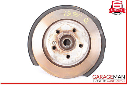 03-12 Mercedes R230 SL550 Rear Left Side Spindle Knuckle Hub w/ Rotor Disc OEM