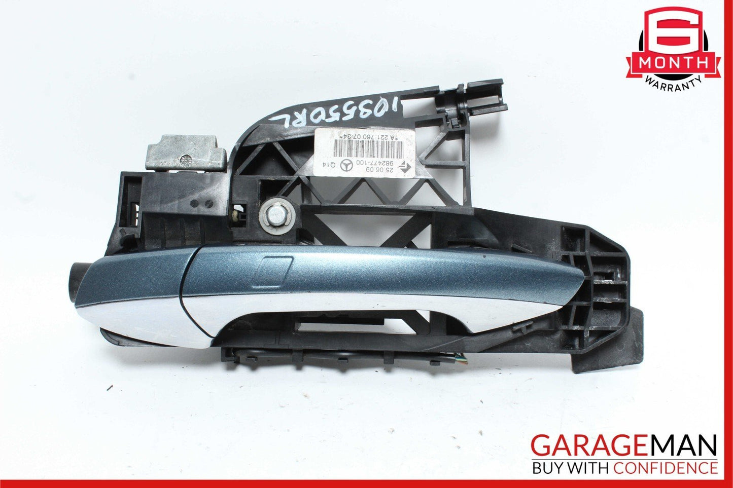 07-13 Mercedes W221 S550 Rear Left Side Exterior Door Handle Keyless Go Blue