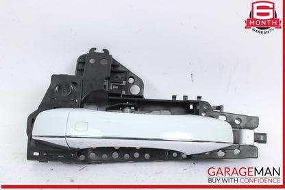 08-18 Audi Q5 A4 S4 A5 Rear Left Driver Side Exterior Door Handle White OEM