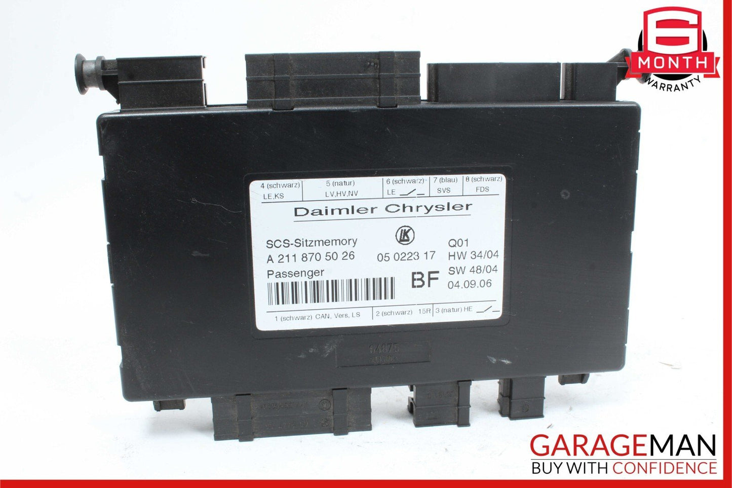 03-12 Mercedes R350 GL350 SLK350 E350 Front Right Side Seat Controller Module
