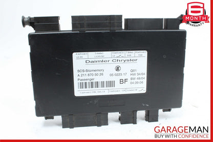 03-12 Mercedes R350 GL350 SLK350 E350 Front Right Side Seat Controller Module