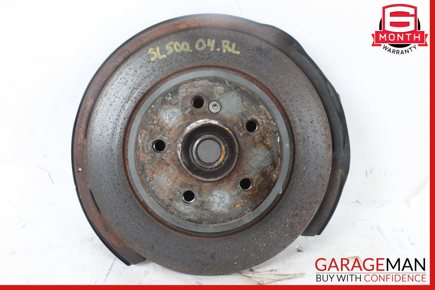 03-06 Mercedes R230 SL500 Rear Left Spindle Knuckle Hub Bearing w/ Rotor Disc