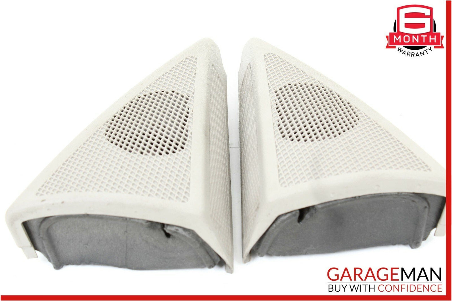 03-09 Mercedes W211 E320 Front Right & Left Side Tweeter Speaker Cover Set Gray