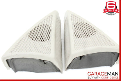 03-09 Mercedes W211 E320 Front Right & Left Side Tweeter Speaker Cover Set Gray