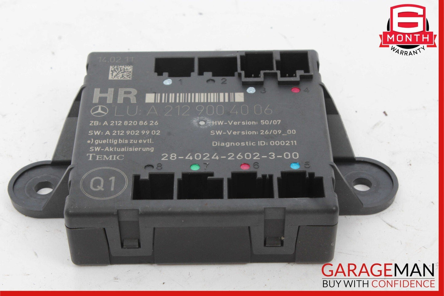 08-18 Mercedes E350 C300 GLK350 CLS550 Rear Right Side Door Control Module Unit