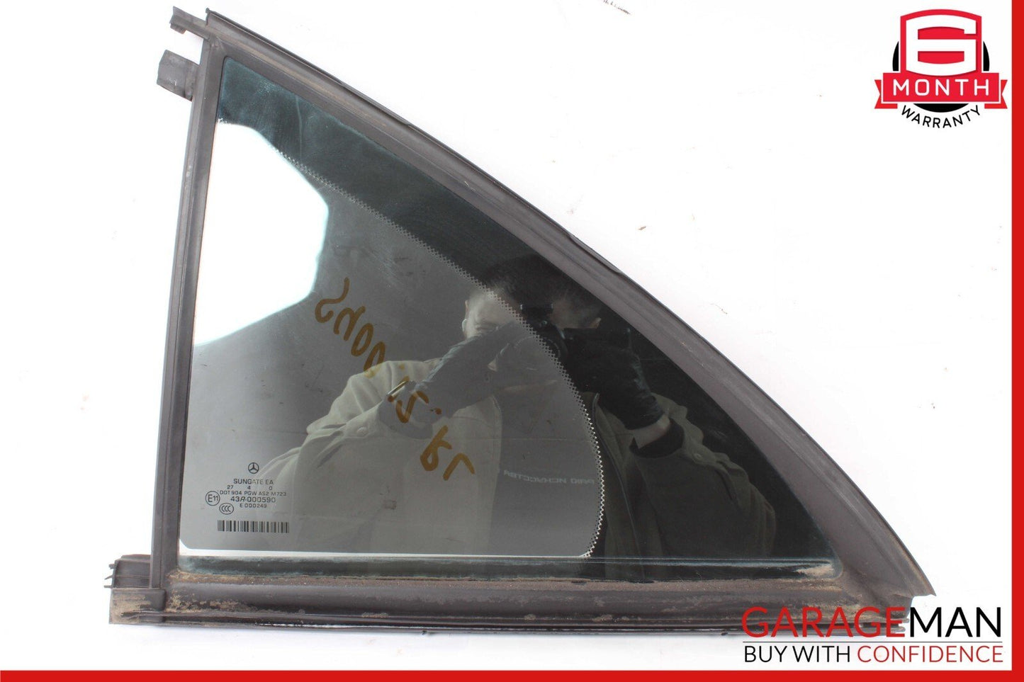 07-13 Mercedes W221 S400 S63 AMG Quarter Window Glass Rear Left Driver Side OEM